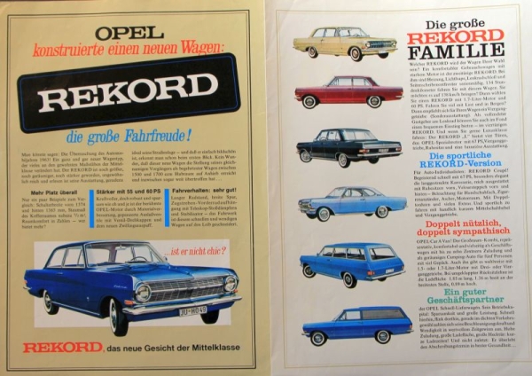 Opel Modelprogram 1963 "Die Zuverlaessigen" Carbrochure (3019)